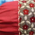 thumbnail image 4 of Natural Geo Gao Takiya Bolster Cylindrical Pillow in Red/Gold (Set of 2), 4 of 5