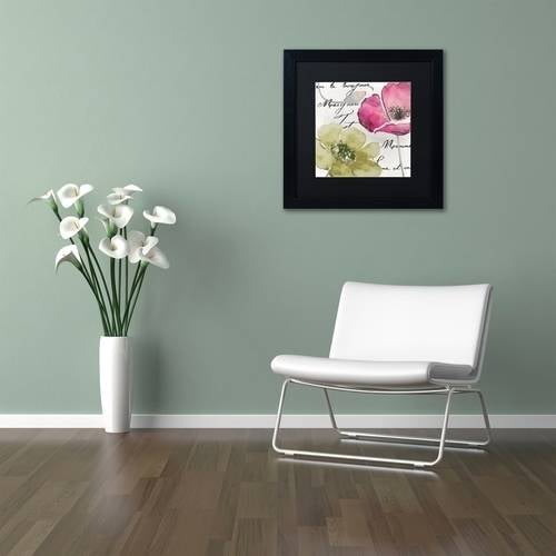 Trademark Fine Art "Fleurs de France IV" Canvas Art by Color Bakery Black Matte, Black Frame