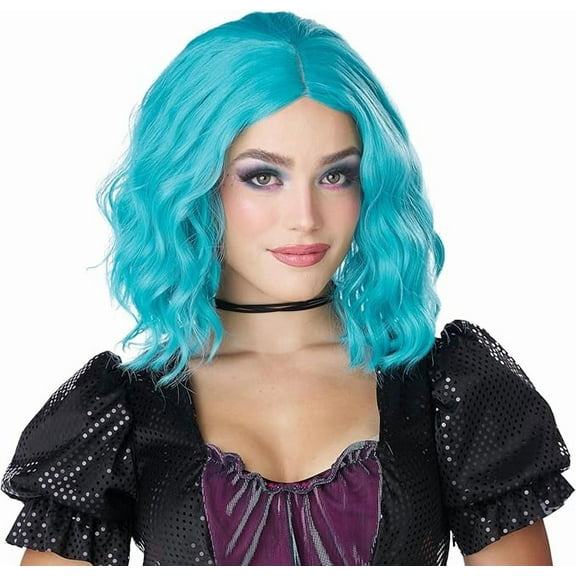 Short Wavy Bob Costume Wig - Turquoise