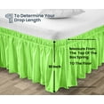 thumbnail image 5 of SGI Bedding 12 Inch Wrap Around Bed Skirt | Microfiber Bed Skirt | Fade Resistant, Wrinkle Free, Anti-static, Decorative, Extra Storage Space, Clutter-Free | Queen, Parrot Green, 5 of 8