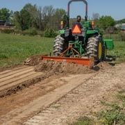 Titan Attachments 3 Point 7FT Rear Box Blade Scraper Grader, Category 0 and 1, 7 Scarifier Teeth, Reversible Cutting Edge, For Moving Dirt, Backfilling Holes, Spreading Soil, Leveling and Grading