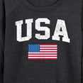 thumbnail image 3 of Instant Message - USA Flag - Women's Lightweight French Terry Long Sleeve Shirt, 3 of 6