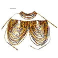 thumbnail image 5 of 2pcs Set Ankara Multi-layer Necklace and Shawl Tops African Handmade Braiding Fabric Jewelry, 5 of 5