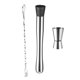 thumbnail image 1 of Kit de mezclador de cócteles 3 uds juego de cuchara agitadora para cócteles 15ml 30ml Jigger para el hogar, 1 of 7