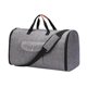 thumbnail image 3 of Bolso de lona, ​​bolso de viaje para traje, bolso de mano para ropa, bolso de hombro ligero para hombres, bolso de viaje de gran capacidad resistente Gris, 3 of 10