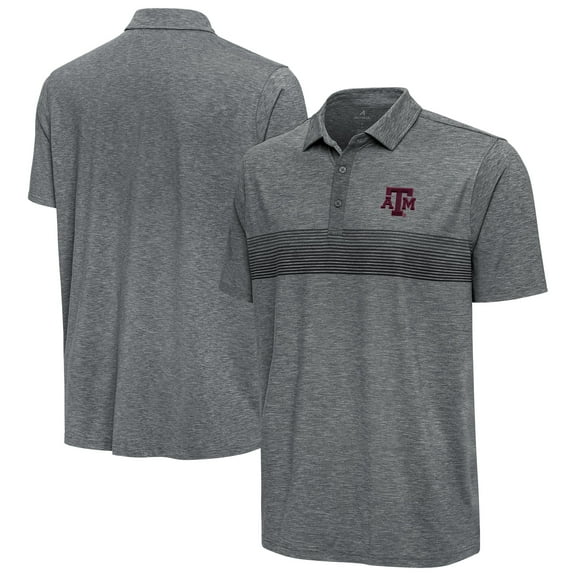 Men's Antigua Heather Gray Texas A&M Aggies Dashing Polo