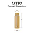 thumbnail image 4 of RTIC 40 oz Ceramic Lined Insulated Outback Water Bottle, Leak Resistant, Harvest, 4 of 6