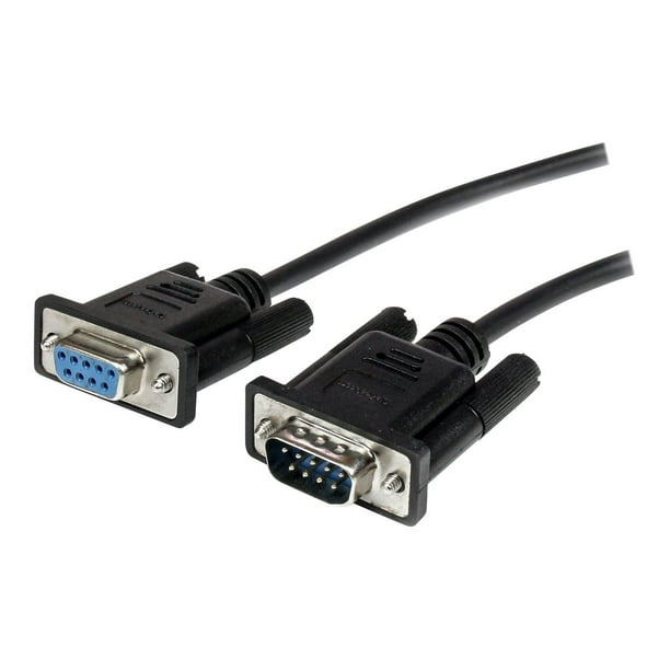 StarTech.com Straight Through DB9 RS232 Serial Cable Black DB-9 1M Noir - M/F (MXT1001MBK) - Serial extension Cable - (M) to DB-9 (F) - 3.3 ft - - for P/N: 1P3FPC-USB-SERIAL, ICUSB2321F, ICUSB2324I, ICUSB232IS