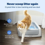 PetSafe ScoopFree Crystal Pro Legacy Self-Cleaning Cat Litter Box, Automatic, Not Enclosed, Gray