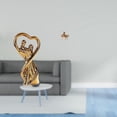 thumbnail image 2 of Estatua de pareja, figura de cerámica y latón, escultura de caballo, adorno de arte romántico, decoración de escritorio, ideal para regalar, decoració, 2 of 8