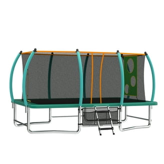 Zupapa Rectangle Trampoline, 1500LBS Capacity, 8'x14', 9'x15