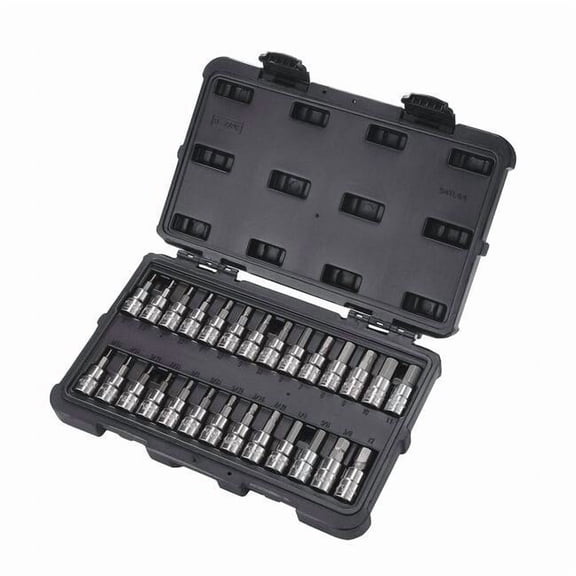 Westward Socket Bit Set,3/8 in Drive Size,27 Pcs 54TL64