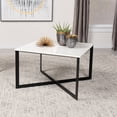 thumbnail image 2 of Tobin Square Marble Top Coffee Table White and Black, 2 of 7