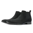thumbnail image 2 of Mens Chelsea Boot Slip On Pointed Toe Stacked Low Heel Faux Suede Casual Dress Boot, 2 of 7