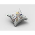 thumbnail image 4 of Amrita Sen Singing Sparrow 18" Suede Double Sided Zippered Pillow in Light Green, 4 of 5