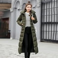 thumbnail image 4 of Niaviben Long Puffer Coat Women Puffer Jacket Womens with Hood Warm Winter Coats for Women Womens Fall Jackets Winter Jacket for Women Shirts Casual Womens Jackets Dressy Casual Green 2XL, 4 of 9