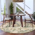 thumbnail image 4 of Sage Green Yellow Botanical Large Area Rugs for Bedroom Living Room, Soft Non Slip Carpet Bedside Rug, Vintage Spring Summer Round Floor Cover Kitchen Accent Rug 6' for Dining Room/Office, 4 of 9