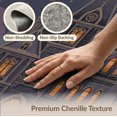 thumbnail image 6 of ODIKA 8'x10' Washable Area Rug Midnight Blue Victorian Manor Inspired Design Elegant Architectural Motifs with Starry for Dining Room, Large Office, Lounge, Non-Slip Chair-Friendly Mat, 6 of 7