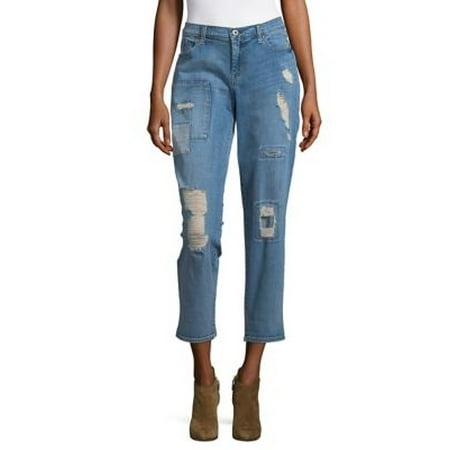 Jessica Simpson Juniors' Mika Best Friend Embroidered Girlfriend Jeans (Firestone, (Best Jeans For The Price)