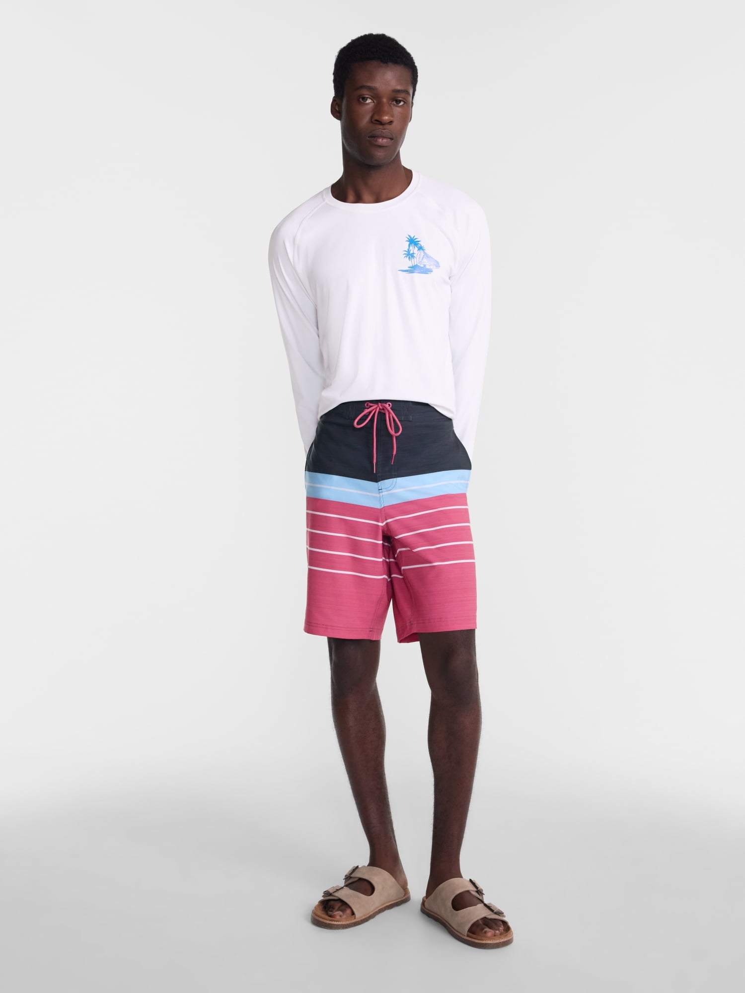 George Men's and Big Men's E-Board Swim Trunks with UPF 50+, 9" Inseam, Sizes S-3XL