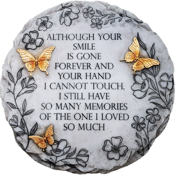SMILE IS GONE STEPPING STONE / DECORATIVE WALL PLAQUE