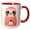 Red/White, variant on 3drose, Silly Funny Pink Sloth Drinking a Cup of Hot Coffee Cartoon, 11oz Mug