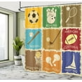 thumbnail image 5 of Ambesonne Colorful Shower Curtain, Sports Art, 69"Wx84"L, Multicolor, 5 of 5