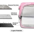 thumbnail image 5 of iBenzer Water-Resistant Polyester 14" Laptop BriefCase, Rose Quartz, 5 of 7