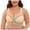 Beige, variant on UOCUFY Daisy Lace Bras for Women Front Closure No Underwire Comfort Senior Wireless Snap Closing Bra Black for Size 44B