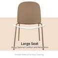 thumbnail image 5 of Set of 4 Stackable Dining Kitchen Chairs Plastic Armless Side with Back Curved Round Shape Chrome Metal Legs Indoor Outdoor Patio Brown, 5 of 14