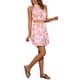 thumbnail image 4 of INSPIRAR CHIC Conjuntos de 2 Piezas para Mujeres Top Corto de Cuello Halter Floral con Falda Corta XS Rosa Claro, 4 of 5
