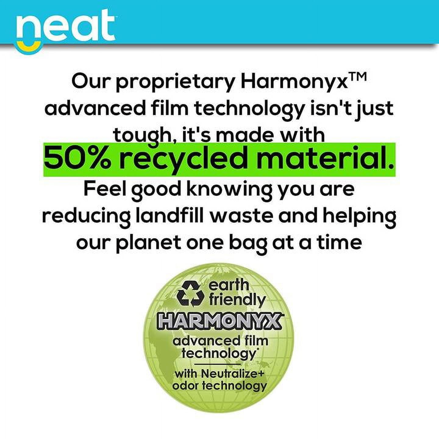 neat 13 Gallon Drawstring Trash Bags - (Mega 200 Count) - Triple Ply Fortified, Eco-Friendly 50% Recycled Material, Neutralize+ Odor Technology, Reversible Black and White Garbage Bags