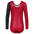 thumbnail image 2 of BAOHULU Red Gymnastics Leotard for Girls Long Sleeve Embroidery Dance Clothes, 2 of 5