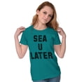 thumbnail image 4 of Funny Beach Lover Sea You Ocean Vibes Women's T Shirt Ladies Tee Brisco Brands S, 4 of 6
