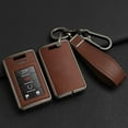 thumbnail image 3 of PU Leather+Zinc Alloy 4/5/6 Button Smart Key Fob Cover Case Fit for Cadillac CTS SRX 2020 ATS ELR XTS DTS ELR Keyless Key Holder with Leather Keychain, 3 of 6