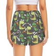 thumbnail image 3 of Picia Cartoon Dinosaurs (2) Pattern Women's 2 in 1 Athletic Running Shorts High Waisted Workout Casual Gym Sweat Shorts with Comfy Liner Zipper Pockets-Large, 3 of 9