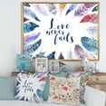 thumbnail image 2 of Inspiring Quote With Boho Feathers 32 in x 16 in Framed Painting Canvas Art Print, by Designart, 2 of 5