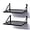Modern Black, variant on Floating Shelves for Wall, 12 Inch Deep Floating Shelves Set of 2, 16W x 12D Rustic Farmhouse Shelves Wide Display Ledges for Living Room Kitchen Bathroom Bedroom - Carbonized Black