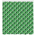 thumbnail image 2 of Vines Shower Curtain, Continuous Liana Leaves Exotic Spring Illustration in Green Tones, Fabric Bathroom Set with Hooks, 69W X 70L Inches, Emerald Green and Mint Green, by Ambesonne, 2 of 2