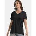 thumbnail image 2 of Women's Ultra-Soft V-Neck Short Sleeve Trendy Casual T-Shirt, 2 of 6