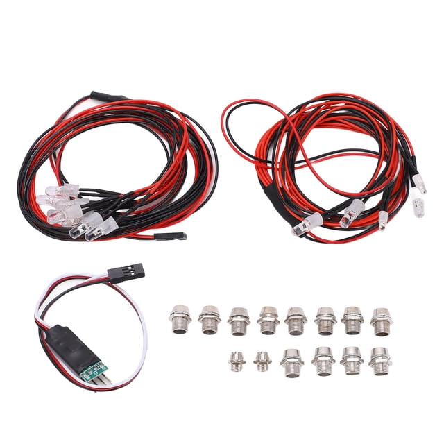Sistema de lámpara de luz intermitente para coche RC con 6 lámparas, 8 lámparas, kit de luz LED duradero para coche RC