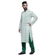 thumbnail image 2 of Atasi Kurta Pyjama de Fête pour Hommes Col Mandarin Manches Longues Kurta Pyjama Ethnique, 2 of 5