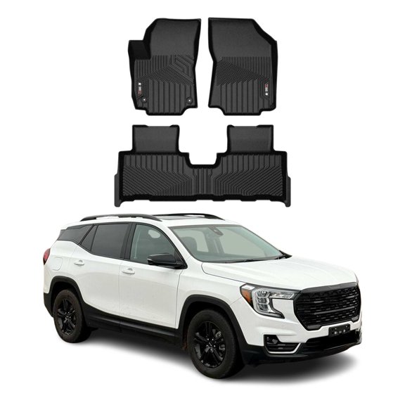 OMAC Premium Floor Mats for GMC Terrain 2018-2024 All-Weather Heavy Duty Black