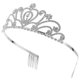 thumbnail image 3 of Silver Rhinestone Crown Headdress for Brides and Women Perfect for Weddings Festivals Parties Photography 3.5x6.5 Inches, 3 of 5