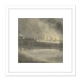 thumbnail image 1 of Malchair Foundry At Canon Painting 8X8 Inch Square Wooden Framed Wall Art Print Picture with Mount, 1 of 4