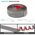 thumbnail image 4 of Self Adhesive Vinyl Floor Transition Strip, Laminate Floor Strip, Floor Flat Divider Strip for Joining Floor Gaps, Carpet Threshold & Floor Tiles, Peel and Stick PVC, 6 FT x 1.57 in, Gray, 4 of 9