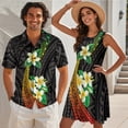 thumbnail image 2 of Yuyamidu Matching Hawaiian Outfits for Couples Hibiscus Polynesian Shirt for Men Womens Hawaiian Dresses Aloha Button Up Shirt Men Puletsai Samoa Matching Set Hawaiian Luau Clothes ,Size 2XL, 2 of 6