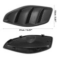 thumbnail image 3 of Unique Bargains Pair Vehicle Hood Side Air Vent Cover Bezels Trim Matte Black for Jeep Wrangler JK, 3 of 6