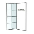 thumbnail image 2 of Vinnova Sondrio 60" W x 76" H Pivot Glass Shower Enclosure in Matte Black, 2 of 14