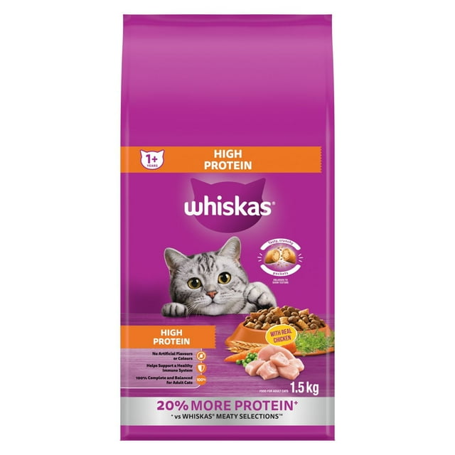 Whiskas High Protein with Real Chicken Dry Cat Food